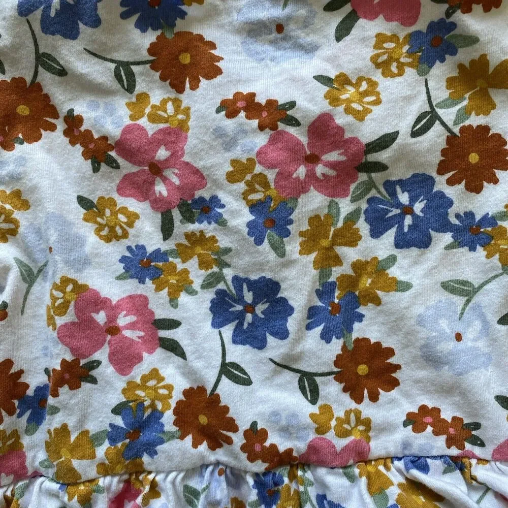 Carters Baby Girls One Piece Floral Long Sleeve 18 Months Spring Flowers Boho